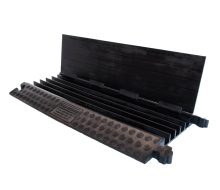 Cable Protector Ramp, Black Line, 5 Channels - 100cm