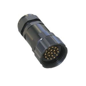 19 Pin Male InLine Solder connector with Lock Ring for 15-23mm Cable Glanding